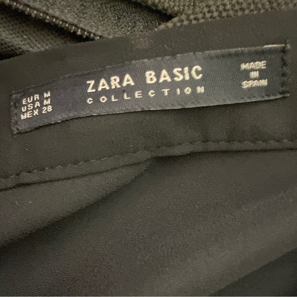 Zara Basic black skirt w/slit can be worn on side, in front or back. NWT - Picture 7 of 8